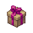 wrapped gift box present with ribbon